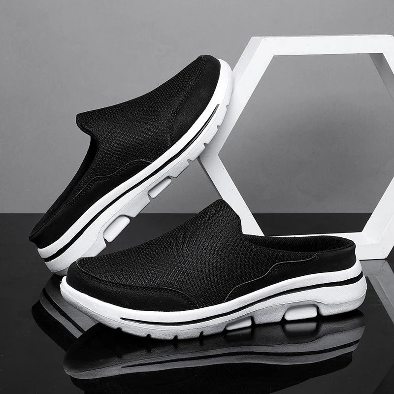 Mason Men’s Slip-On Sneakers – Mesh Backless Shoes with Cushioned Sole