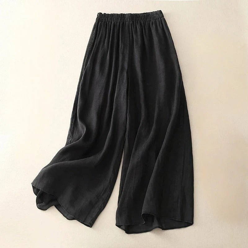 Evelyn Wide-Leg Linen Pants – Ladies Linen Pants with Flowy Silhouette & Summer Comfort