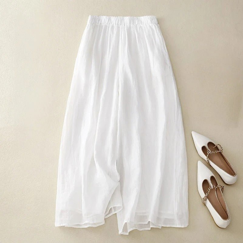 Evelyn Wide-Leg Linen Pants – Ladies Linen Pants with Flowy Silhouette & Summer Comfort