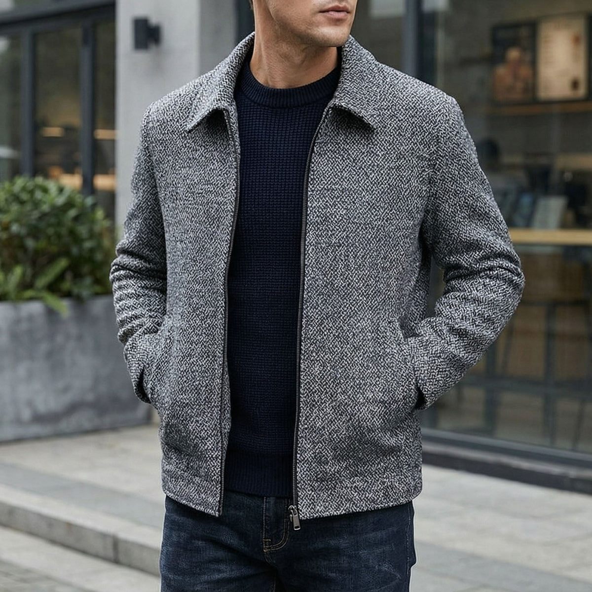 Octavio Men’s Jacket – Dense Woven Lightweight Jacket