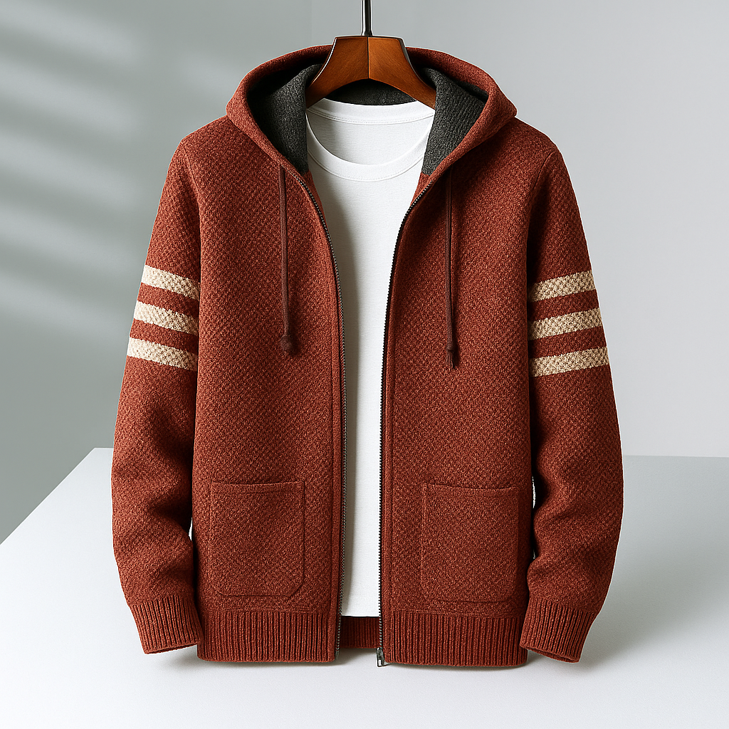 Lorenz Men’s Zip Hoodie Jacket– Premium Fleece Full-Zip Sweatshirt
